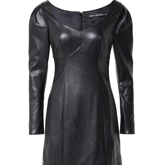 Guess Faux Leather Mini Dress NEW - Picture 6 of 7